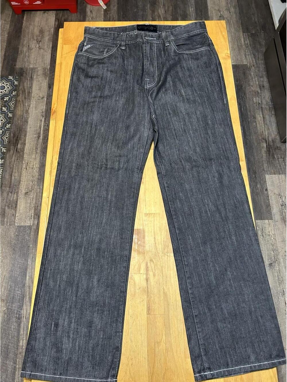 Enyce Jeans VTG Men’s 36x34 NWT Loose Baggy Grunge Stitching Hip Hop Y2K